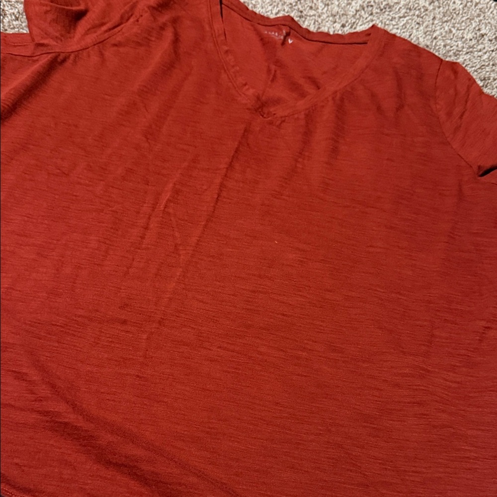 Ava & Viv rust-colored v-neck short-sleeve tee (2X) - EUC!